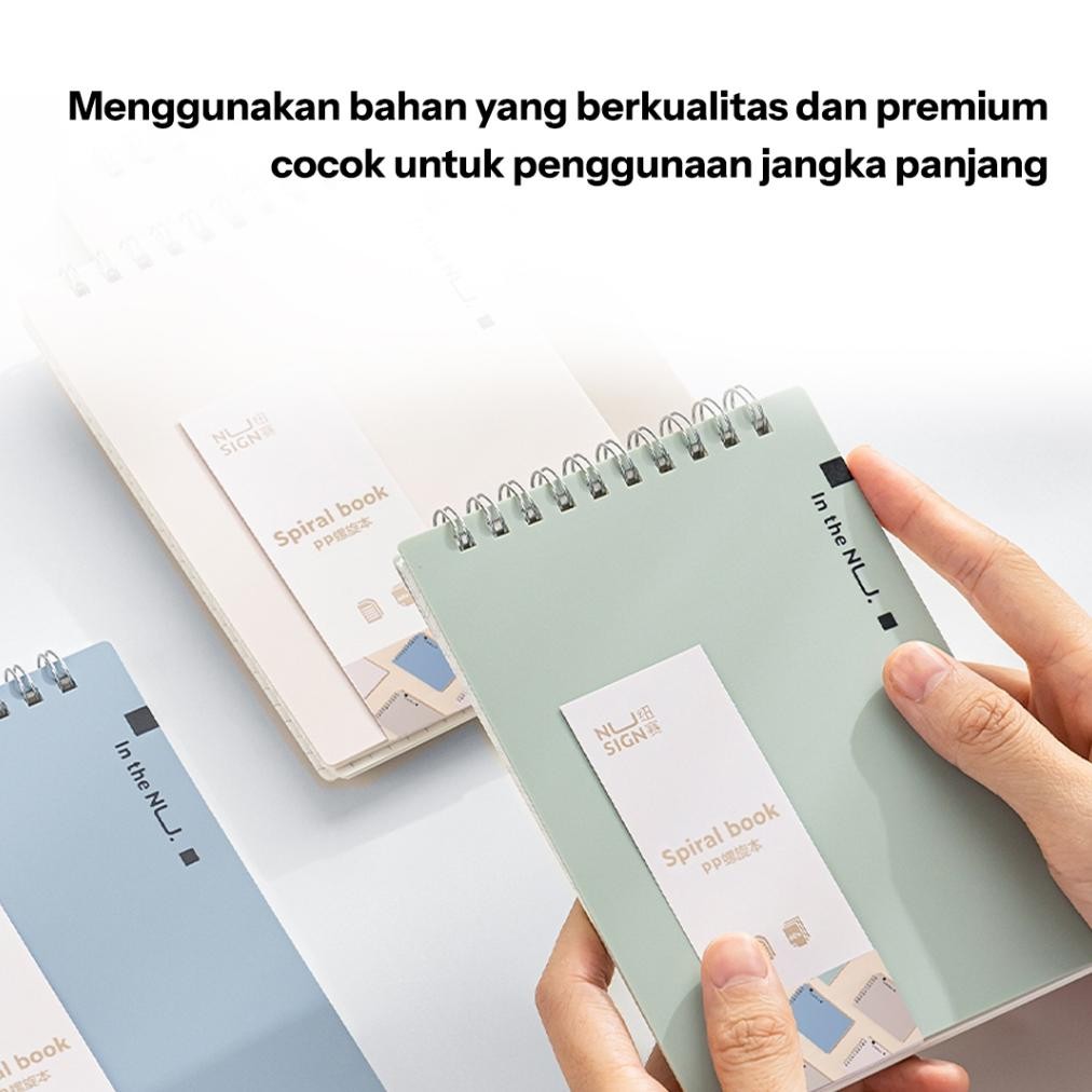 

Fue-K5X20 Nusign Spiral Notebook / Buku Catatan Jilid Spiral Vertikal A6 60 Lembar 80 Gsm Desain Warna Pastel Ns30X Hg-24