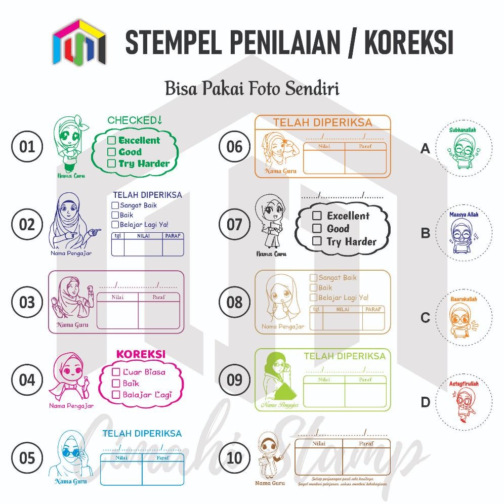 

Ct_C1077 Stempel Penilaian/Koreksi Desain Custom Bahan Berkualitas Uj-53