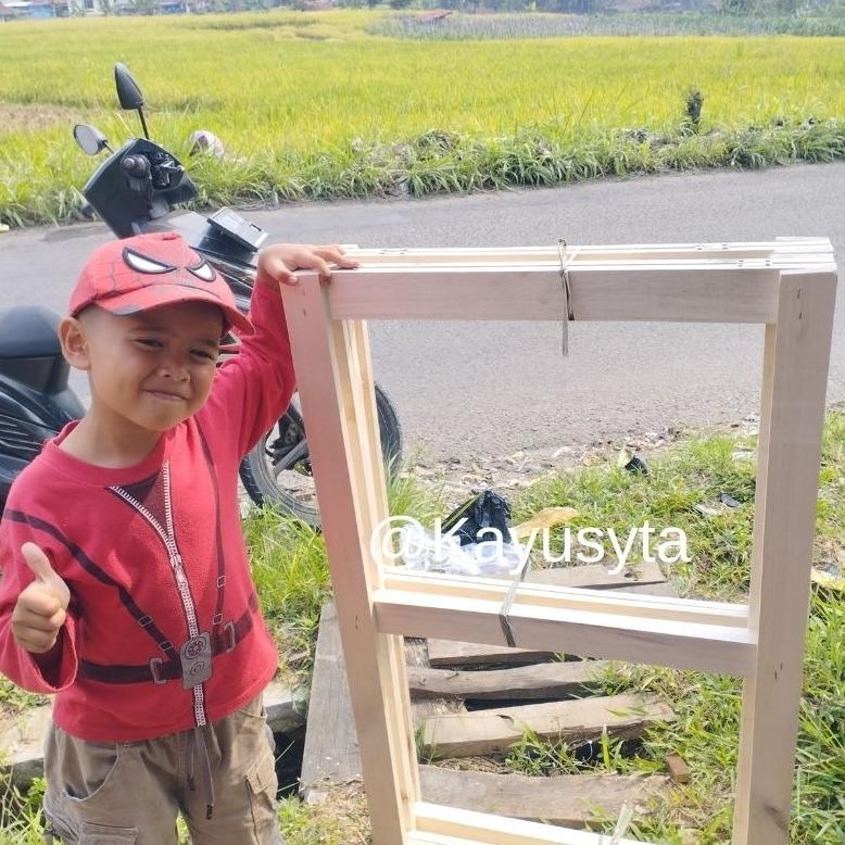 Bf888S Rangka Banner Termurah Berkualitas| Stand Banner Kayu | Standing Banner Lipat | Stand Dua Sis