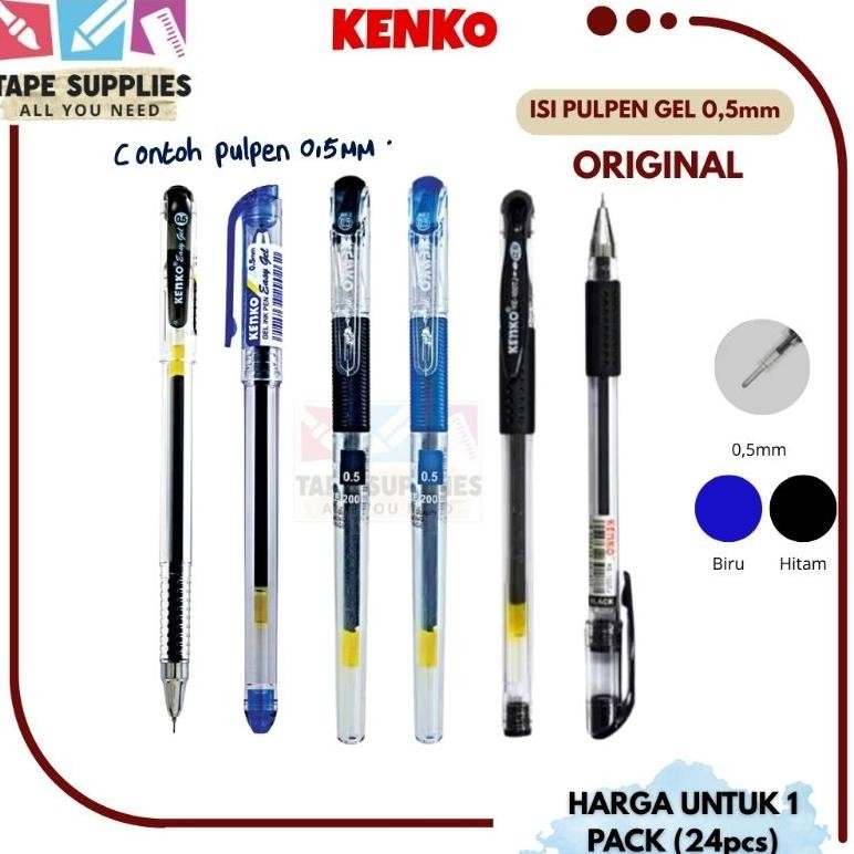

Cod (24 Pcs) Kenko Gel Pen Refill / Isi Pulpen / Isi Pen Easy Gel / Ke Series Hj-64