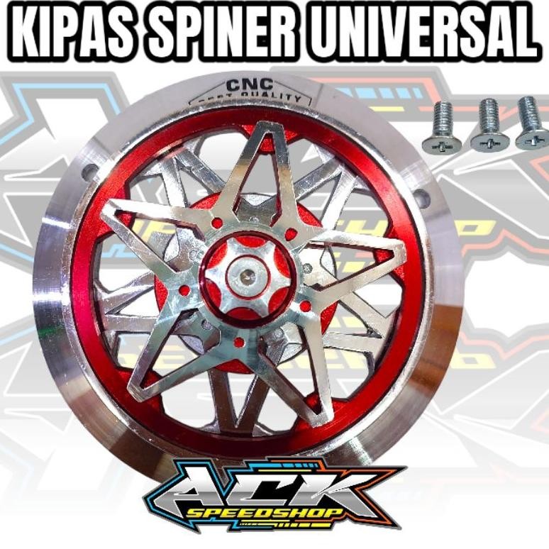 Ct_C1077 Cover Spiner Spinner Kipas Motif Bintang Full Cnc Best Quality Almunium Pnp Semua Motor Fx-