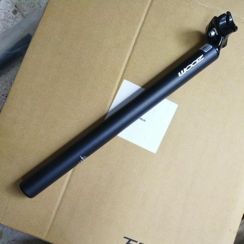 Heatshrin Seatpost Zoom Hitam / Silver(Khusus 25.4)  Tiang Sadel Taiwan 2 Baut Alloy 27.2  28.6 30.4