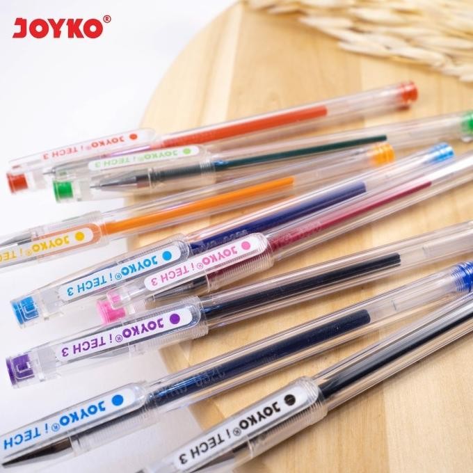 

Terlaris (1Set) Bolpen / Pulpen Hitech Itech Joyko 0.28 Mm ( 8 Warna ) Qw-45