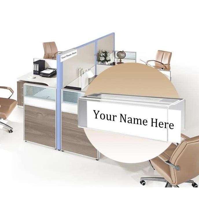 ''Terlaris" Sign Grosir 20 Tanda Nama Akrilik Meja Kantor Kubikel Bilik Kantor Murah