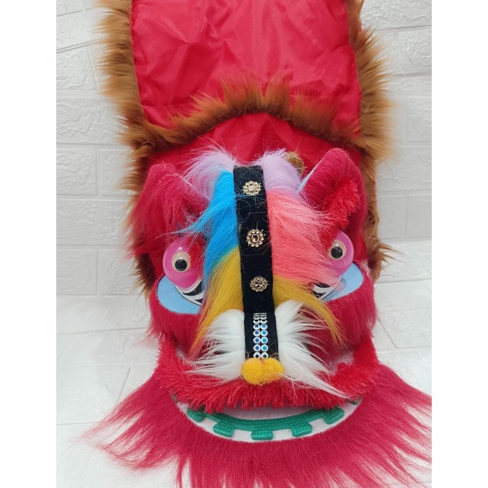 [Kecil Mainan Anak Tradisional Barongan Berwarna / Mainan Topeng Barongsai Termurah Yu-10