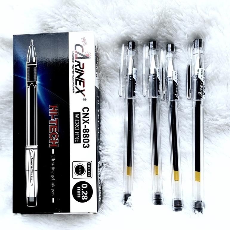 Promo [Isi 12 Pc] Bolpen Gel Carinex Hi-Tech 0.28 Mm Be-120