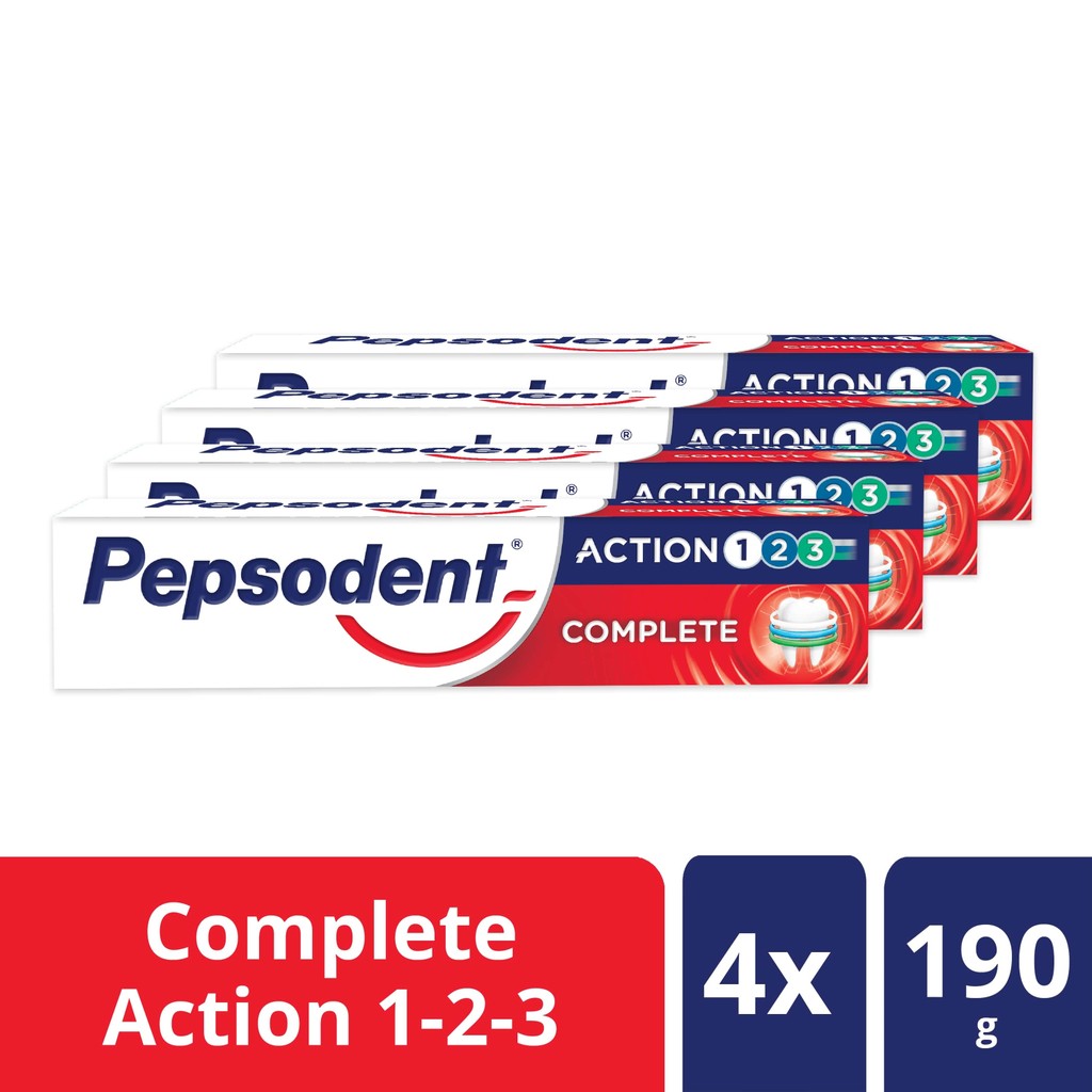 Pepsodent Action 123 Pasta Gigi Original 190G -Action 123, Pasta Gigi Segar, Odol Penyegar,Bau Mulut