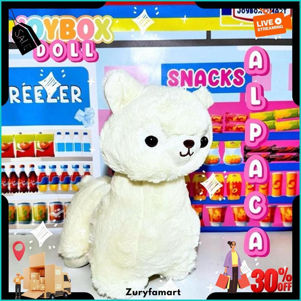 Joybox Doll Boneka Alpaca Plush Toy Mainan Alpaca Mewah Yang Lucu Hadiah Ulang Tahun 30 Cm Terlaris