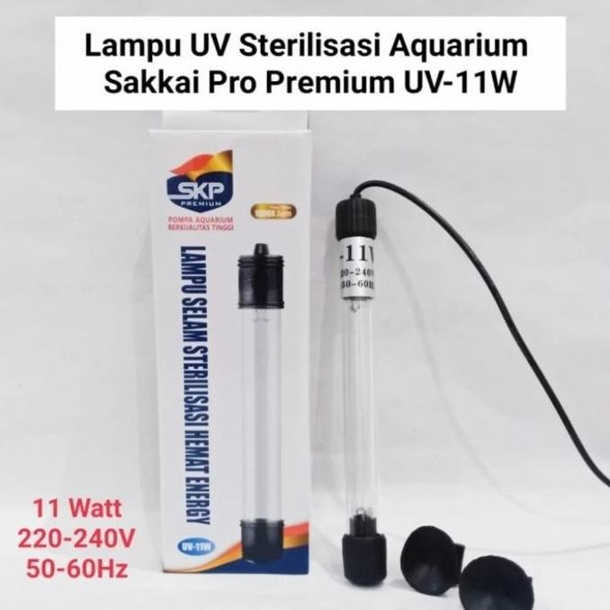 lampu uv aquarium lampu UV celup sterilisasi aquarium 11 watt