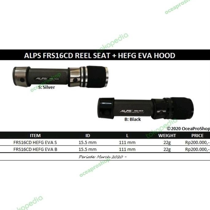 Terbaik | Alps Frs16 Hood Spinning Reelseat | 100% Ori
