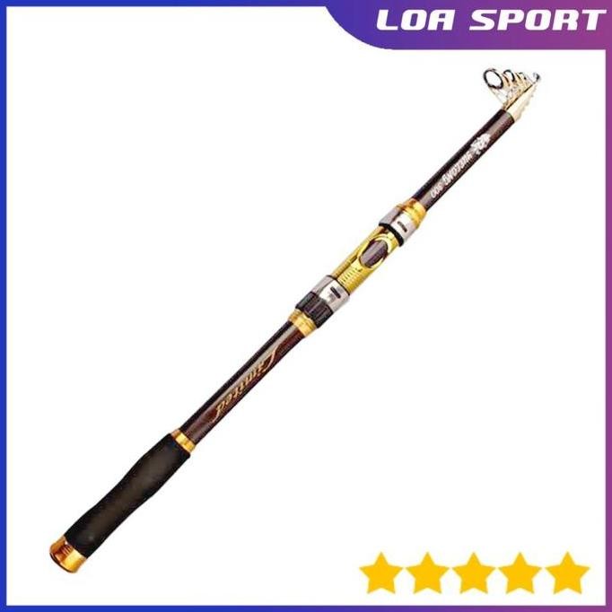 Terbaik | Joran Pancing Laut 340 Cm Telescopic Antena Carbon Fiber Yuelong | 100% Ori