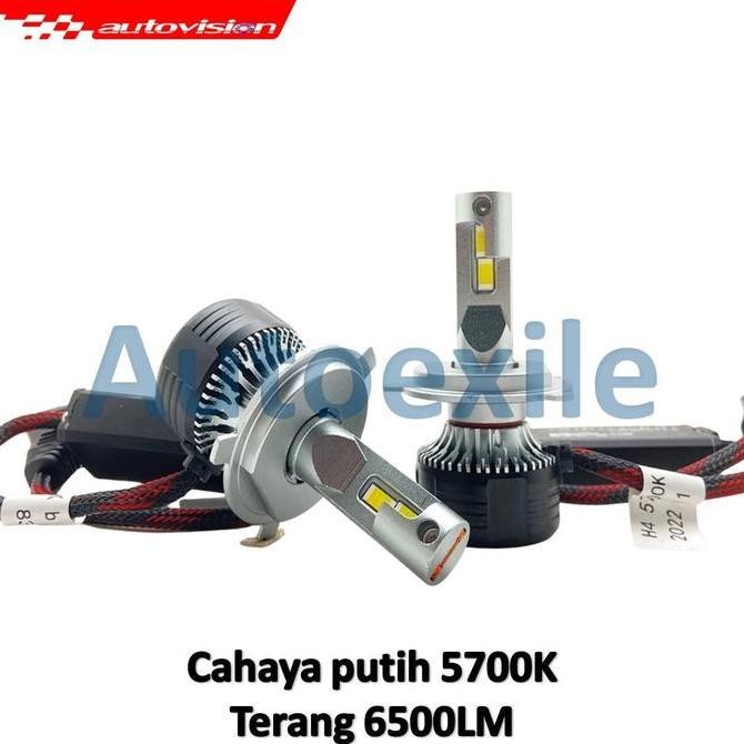 Autovision Carbon LX LED Headlight H4 12V 63W Putih 5700K Lampu Mobil Original