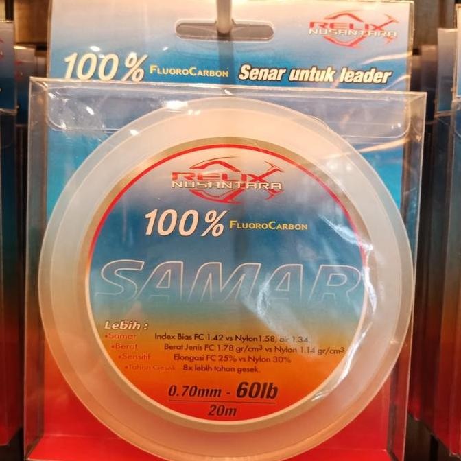 Terbaik | Senar Leader Samar 60 Lb 100% Flurocarbon | 100% Ori