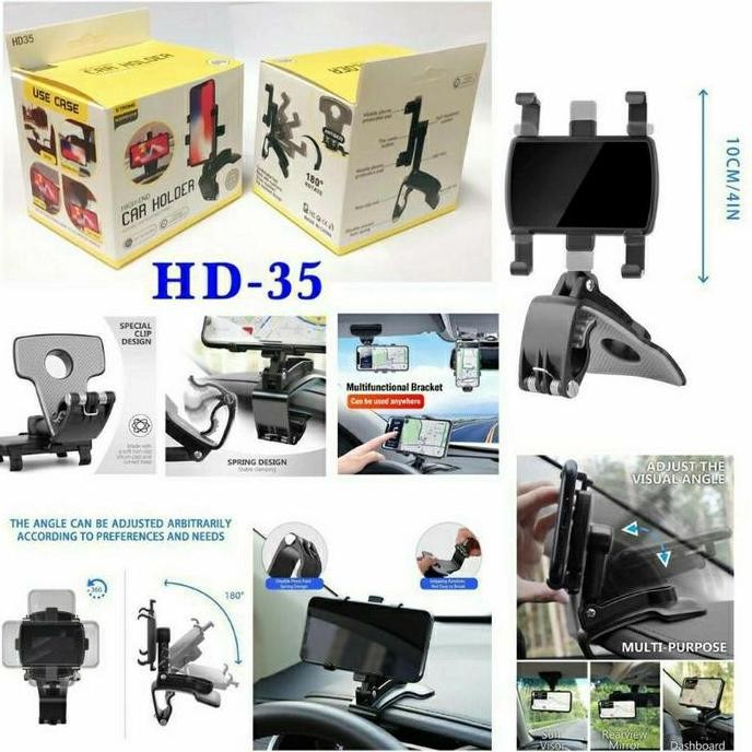 DF264>> HD35 Car Holder Spion Mobil Multifungsi Holder Spion HD35 Car Phone