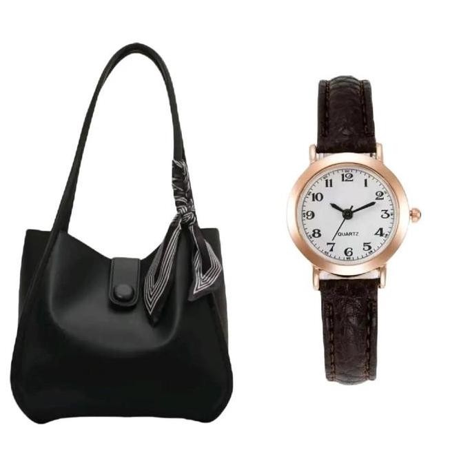 DB222 }} Free Jam Tangan S Totebag Gempita Wanita