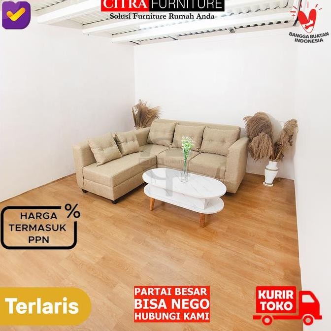 Sofa L Putus Minimalis OREGON | Sofa bed Sudut Santai