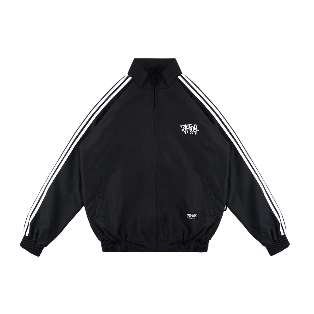 Troy Company Jacket Tracktop Black Trace Essence - Jaket Tracktop Hitam JTT 3306