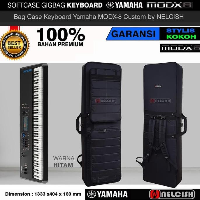 TERLARIS Tas Gigbag Softcase Keyboard Yamaha MODX-8 Custom Bag Modx-8 NELCISH