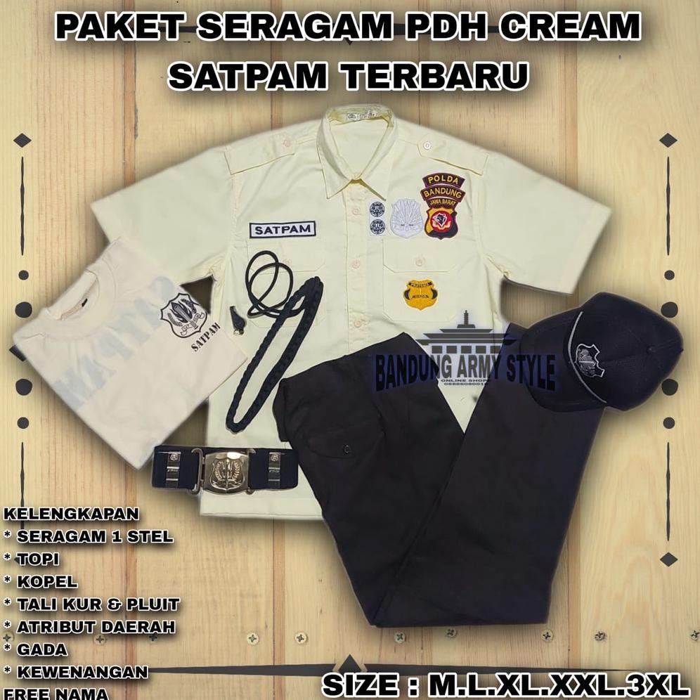 Eelic Seragam Satpam / Pdl Satpam / Pdh Satpam / Pdh Sus Secwan / Pdl Coklat / Pdh Cream Kec-76