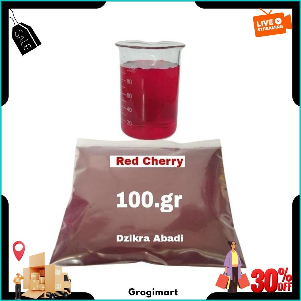 

Pewarna Makanan Bubuk Merah Ceri Cherry Red 2116 100 Gr Siap Kirim