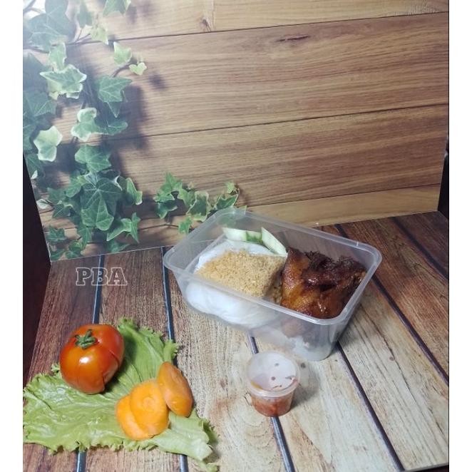 Promo Thinwall Persegi Panjang 500 Ml , 650 Ml , 1000 Ml Warna   Box Take Away Kotak Makan Plastik P