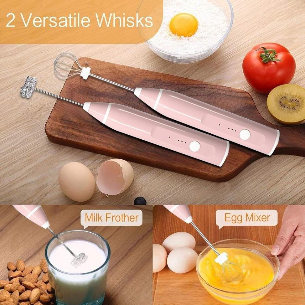 JLD Pembuih Susu Pengocok Telur Mini hand mixer Alat Kocok Telur Elektrik Handheld Blender Milk Frot