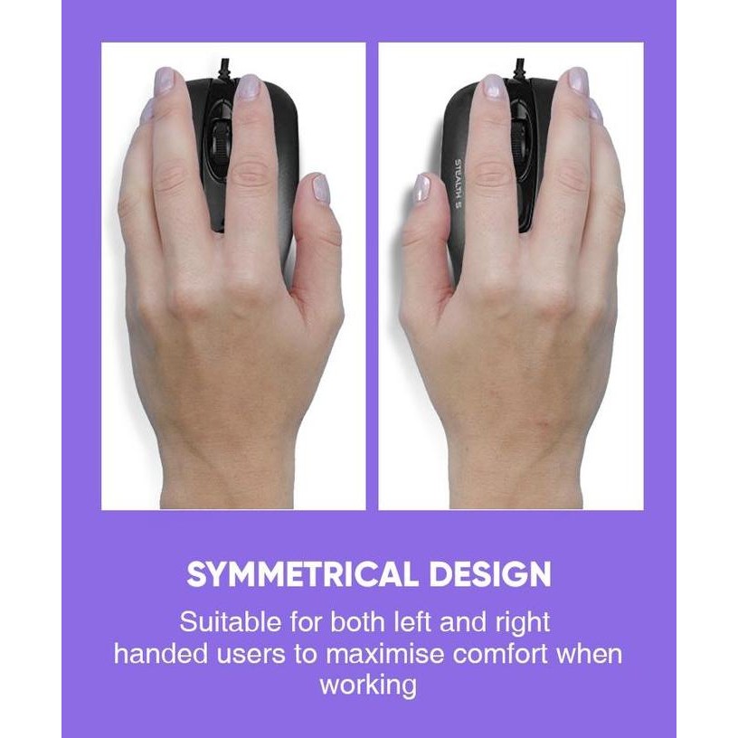 Alcatroz Silent Mouse Wired Stealth 5 (1200cpi) 2 Tahun Garansi Resmi