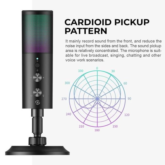 Soundtech Lite 2.0 Cardioid  Microphone Condenser USB Stand for PC
