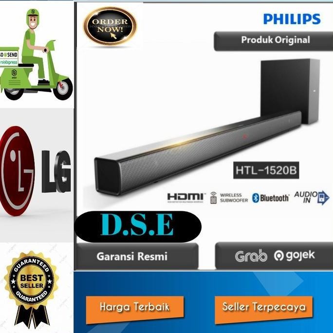PHILIPS SOUNDBAR SPEAKER HTL1520B WIRELESS SUBWOOFER BLUETOOTH ORIGINAL DAN TERPERCAYA