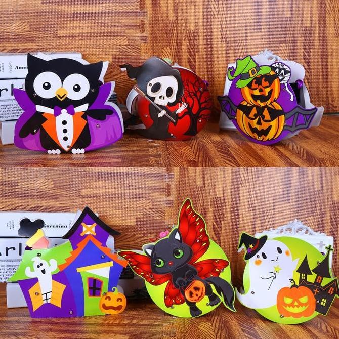 

CR - DIY Candy Bag Trick Or Treat Tas Permen PVC Halloween Goodie Bag Murah TERLARIS