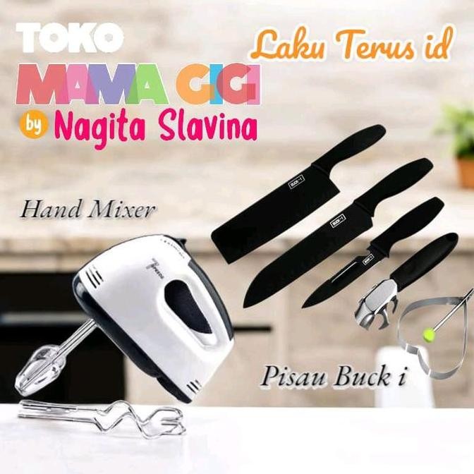LT TOKO MAMA GIGI Nagita Slavina PAKET Pisau BUCK I + Hand Mixer CO