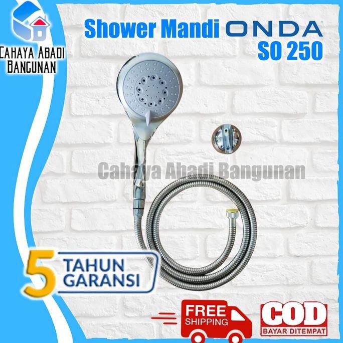 Shower Mandi ONDA Kepala Besar SO250 | Hand Shower | Shower Head + Selang