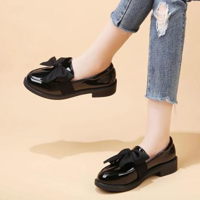 DF189>> SEPATU WANITA PANTOFEL LOAFER SEPATU KERJA KANTOR PESTA FORMAL KASUAL KONDANGAN FASHION KORE