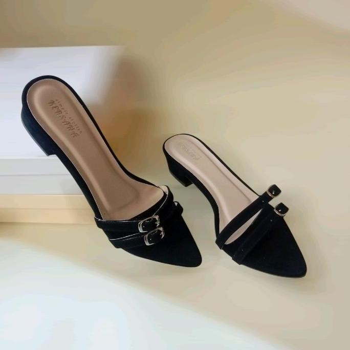 DF223>> ACN-03 Sandal Wanita Heels Hak Chunky 3cm Tali Gesper Sandal Formal Pesta Undangan Shoes War