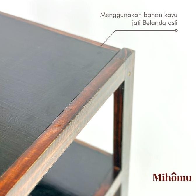 RAK MEJA TV KAYU/RAK KAYU SERBAGUNA SUSUN 3/RAK MEJA DORONG