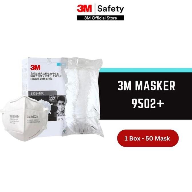 3M 9502+ Masker N95 Particulate Respirator - 1 Box isi 50 masker