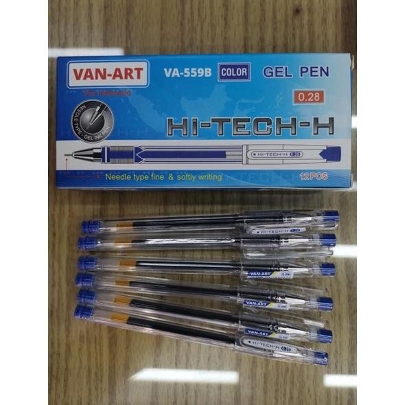 

Termurah (Harga 12 Pc) Bolpen Hi Tech Biru Va-559B (1Kotak Isi 12Pcs) / Bolpen Gel Pen 0.28 Ah