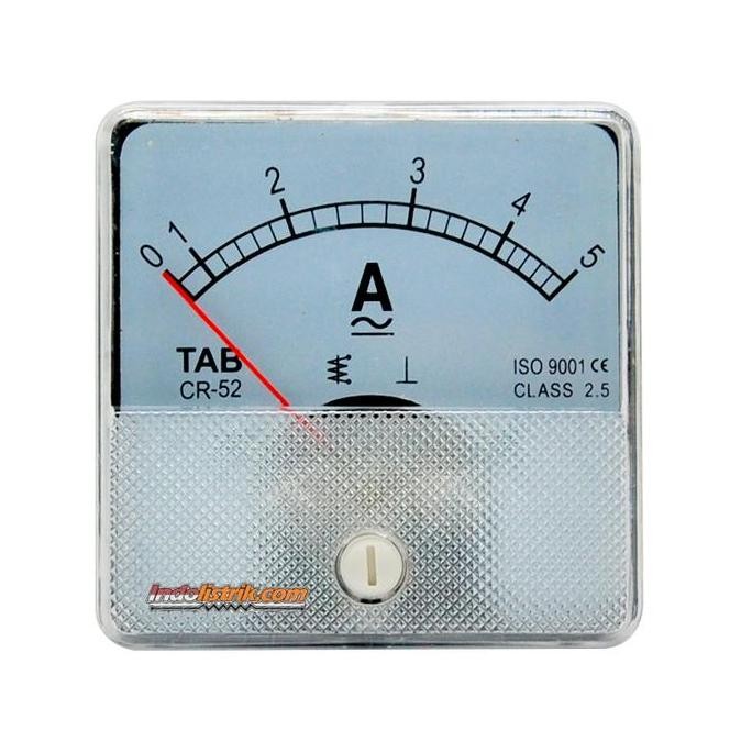 Ampere Meter Analog AC / DC 5 A CR52 Direct TAB