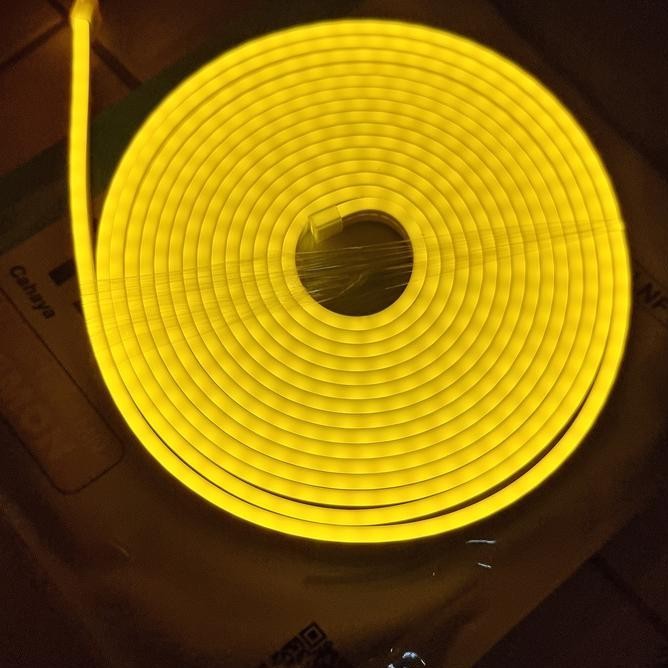DISCOUNT VDR NEON FLEX LAMPU LED SELANG 5 METER DC 12V WARNA LEMON YELLOW SNI (LISTRIK LAMPU RUMAH T
