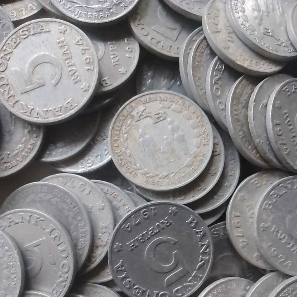 KOIN KUNO 5 RUPIAH KB BESAR TAHUN 1974