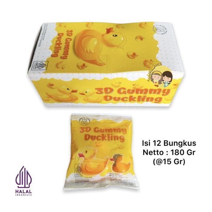 

Permen 3D Gummy Duckling Bebek Lunak 12 X 15 Gr Rasa Mangga Yogurt By Jadoel_Snack Candy Food