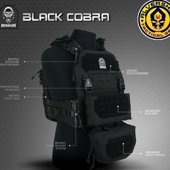 Bodyvest Rompi Tactical Blackcobra Black Cobra Original DURHAIM LS
