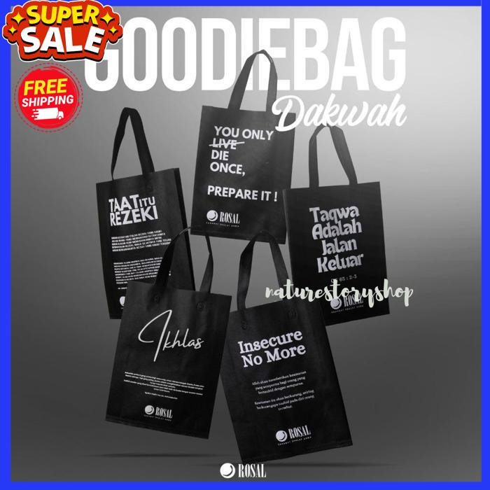 

TOTE BAG SPUNBOND GOODIE BAG DAKWAH GRATIS ONGKIR