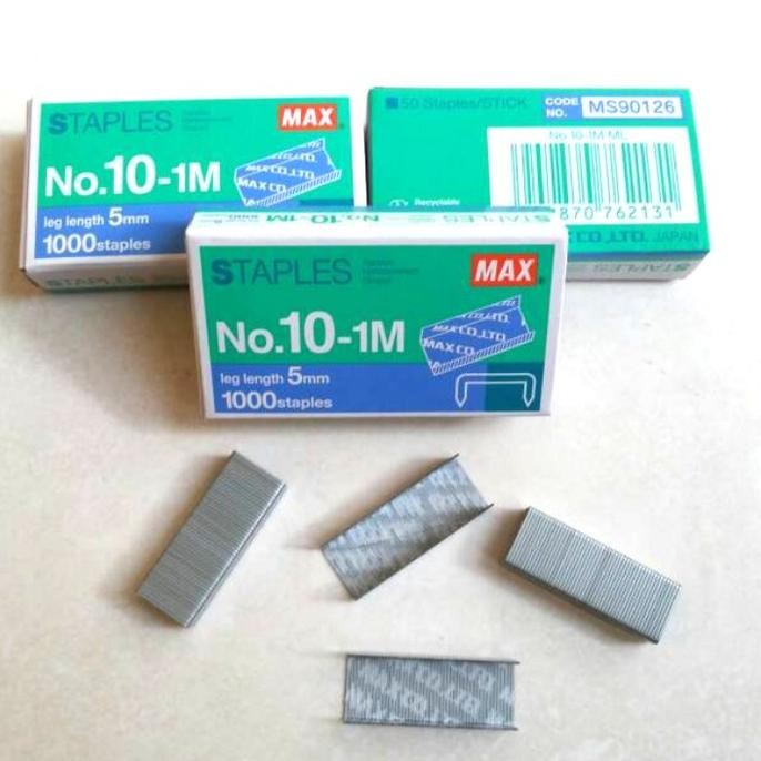 

Isi Staples Max No.10 Kecil Length 5 mm Isi 20 Box