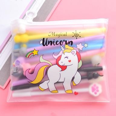 

Bisa Cod Pena Free Zipper Pouch Tempat Pensil Transparan Pulpen Gel Karakter Lucu Set Isi 20Pcs Tulis Terang A15 Pk32