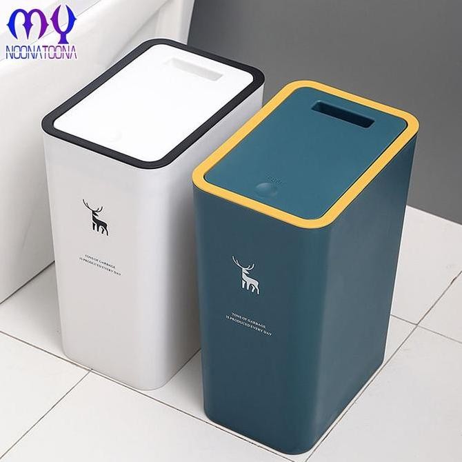 Tempat Sampah Tempat Sampah Ruangan Tempat Sampah Plastik Ukuran Besar Tutup Otomatis Terlaris!
