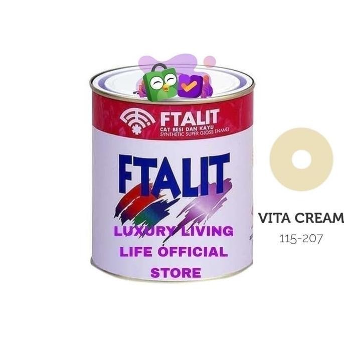 

Cat Minyak FTALIT 207 Vita Cream 1kg Cat kayu besi solvent kilap