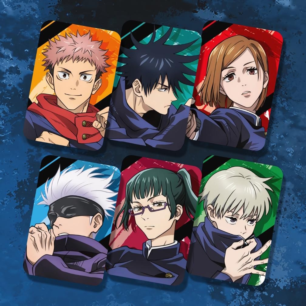 Koleksi Photocard Anime Jujutsu Kaisen F - Itadori Fushiguro Kugisaki Gojo Sukuna Inumaki Maki Nanam