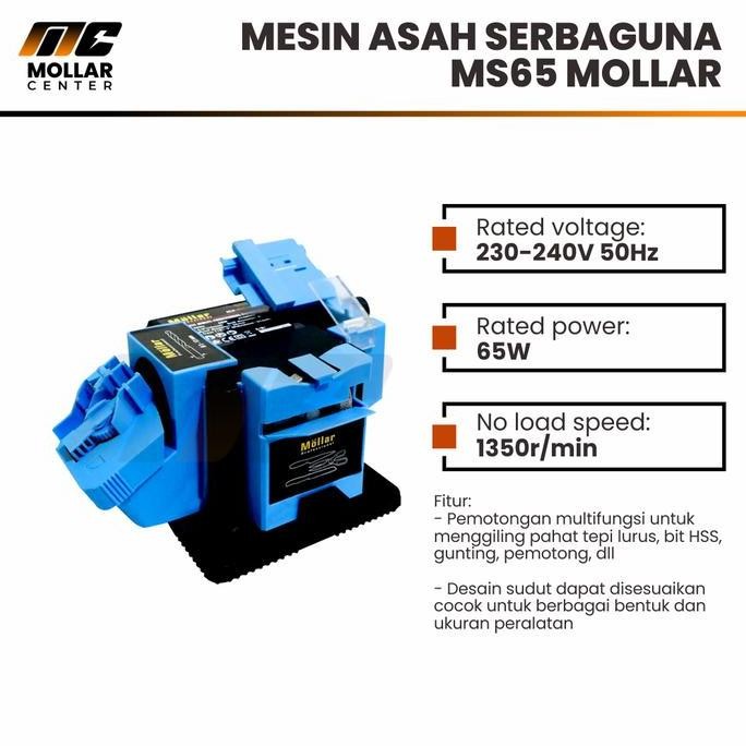 MOLAR MS65 MESIN PENGASAH MULTI FUNGSI LISTRIK MATA BOR PISAU KIKIR CO