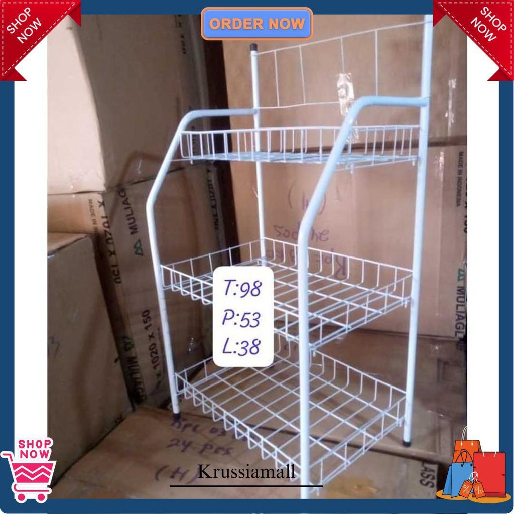 Rak Ciki Serbaguna/Rak Roti 4 Susun/Rak Roti 3 Susun/Rak Roti/Rak Ciki/Rak Serbaguna/Rak Jumbo Origi